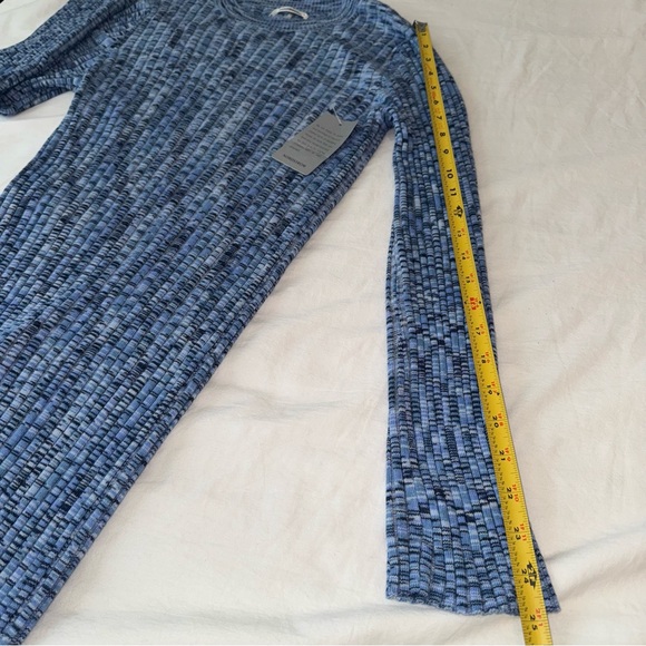 NWT Nordstrom Stitchdrop Striped Blue Stretchy Comfortable Knit Dress Size Small - Picture 3 of 14